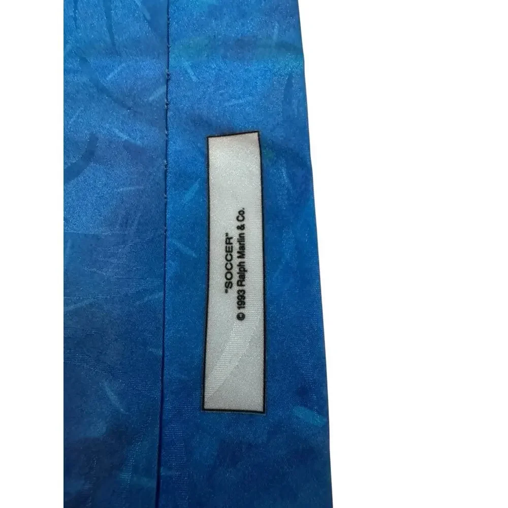 Ralph Marlin Soccer Player Sports 1993 Vintage Novelty Necktie Polyester
